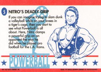 1991 Topps American Gladiators #5 Nitro's Deadly Grip Back